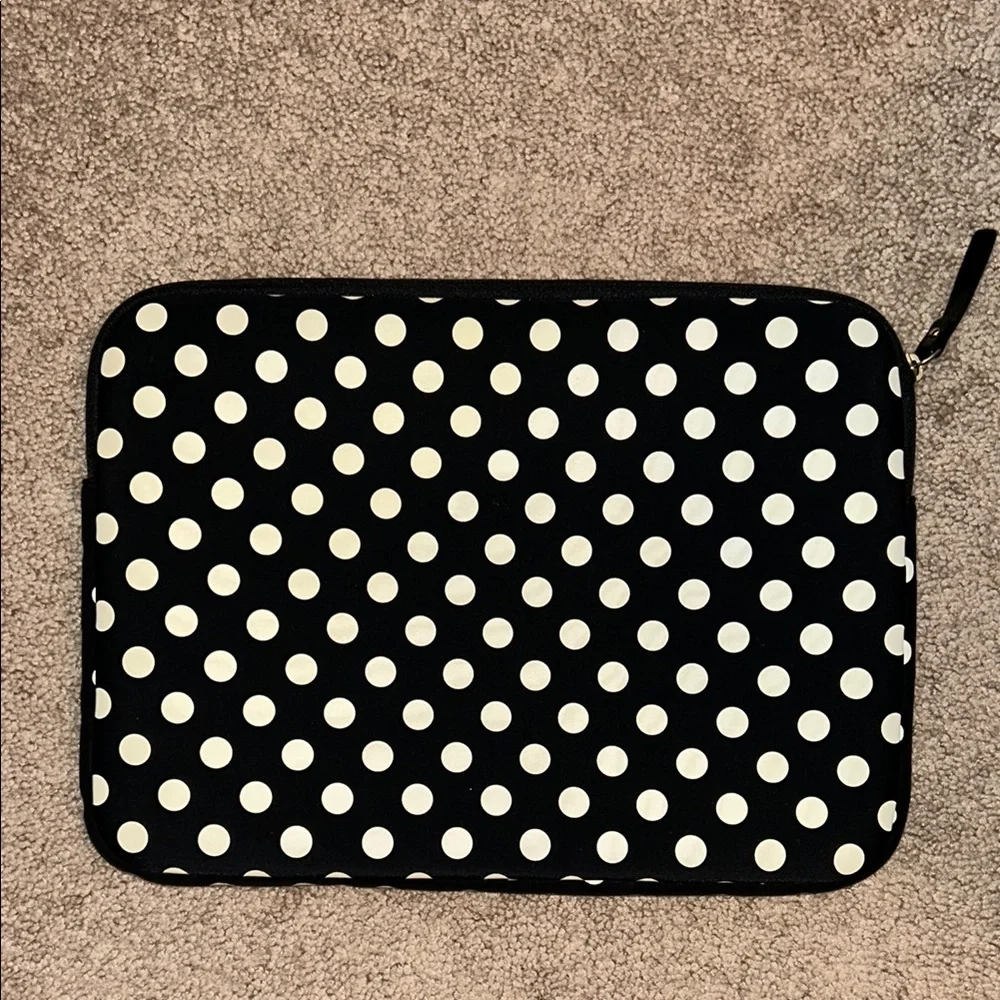 Kate Spade Black and White Polka Dot Tablet Sleeve